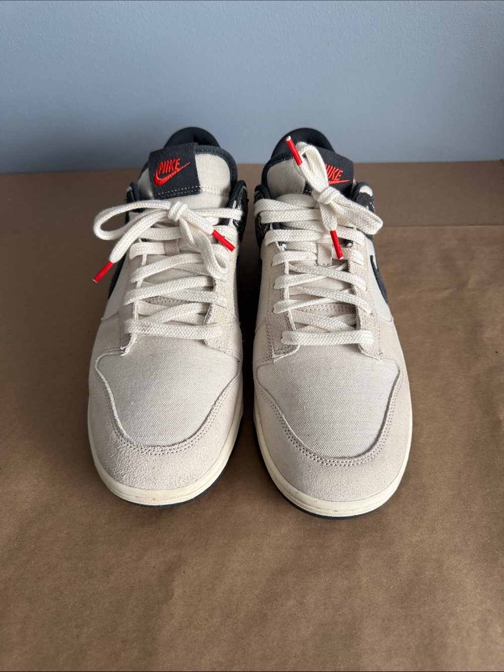Nike Dunk Low Retro SE-New No Box Sz14 Pale Ivory Picante Red Dark Smoke Grey